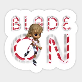 Blade On Roller Skating Sticker